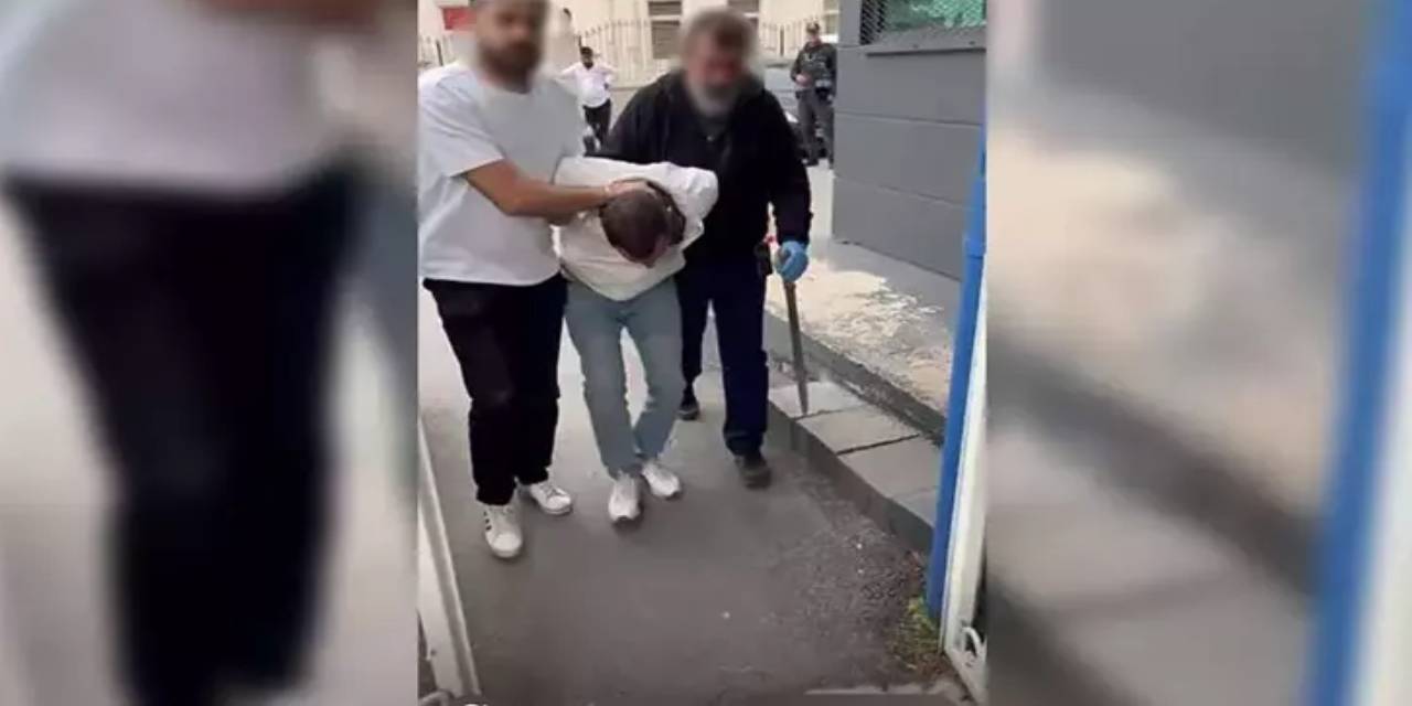 Döner bıçağı çekip tehditler savuran maganda yakalandı