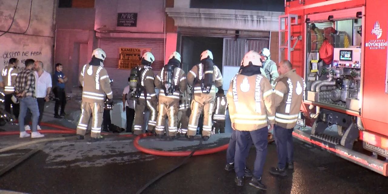 Güngören'de tekstil firmasında korkutan yangın