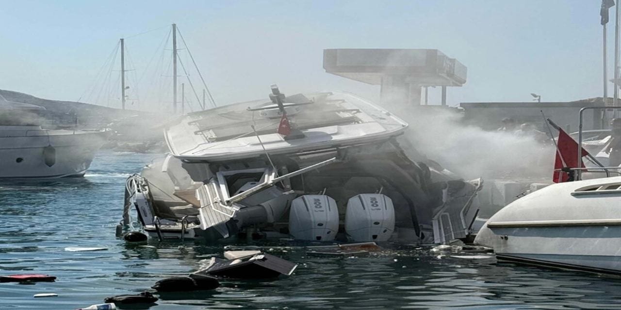 Bodrum'da teknede patlama: 3 yaralı