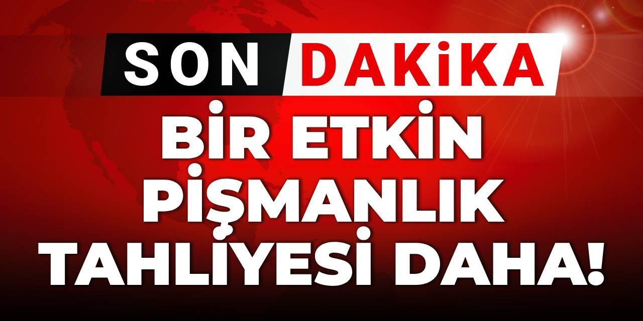 Bir 'etkin pişmanlık' tahliyesi daha!