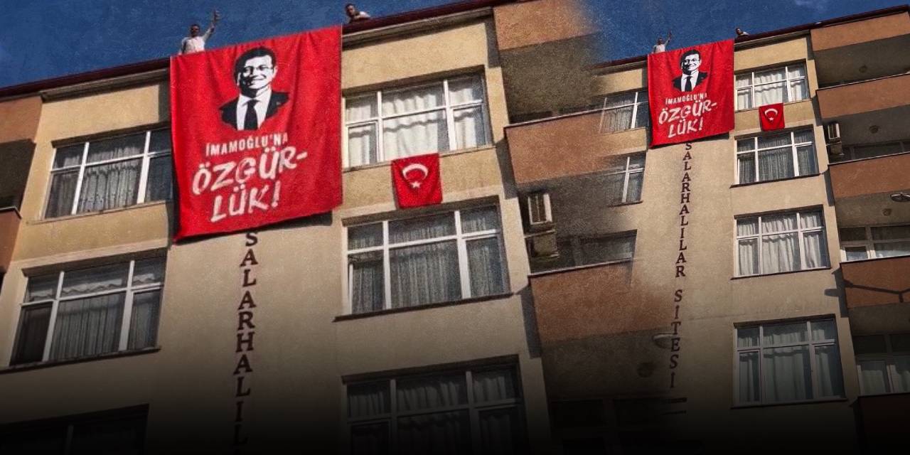 'İmamoğlu'na Özgürlük' pankartı bu kez de Rize'de açıldı!