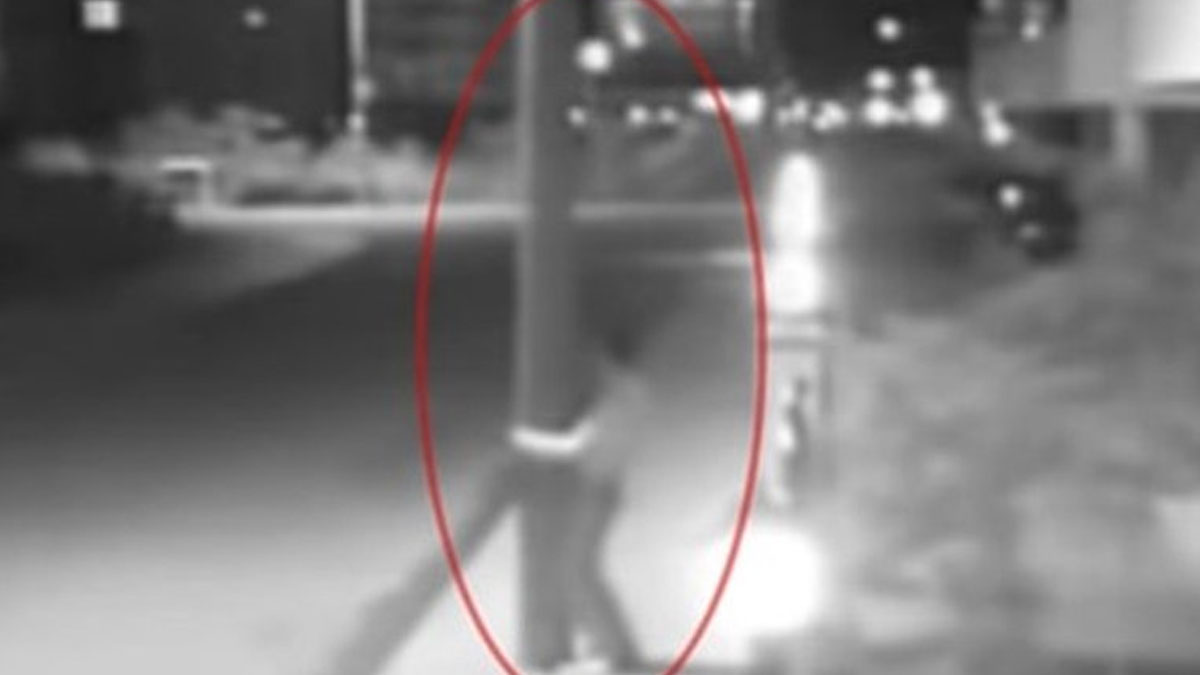 Elektrik direğine tecavüz etmeye çalışan şahıs güvenlik kamerasına yakalandı