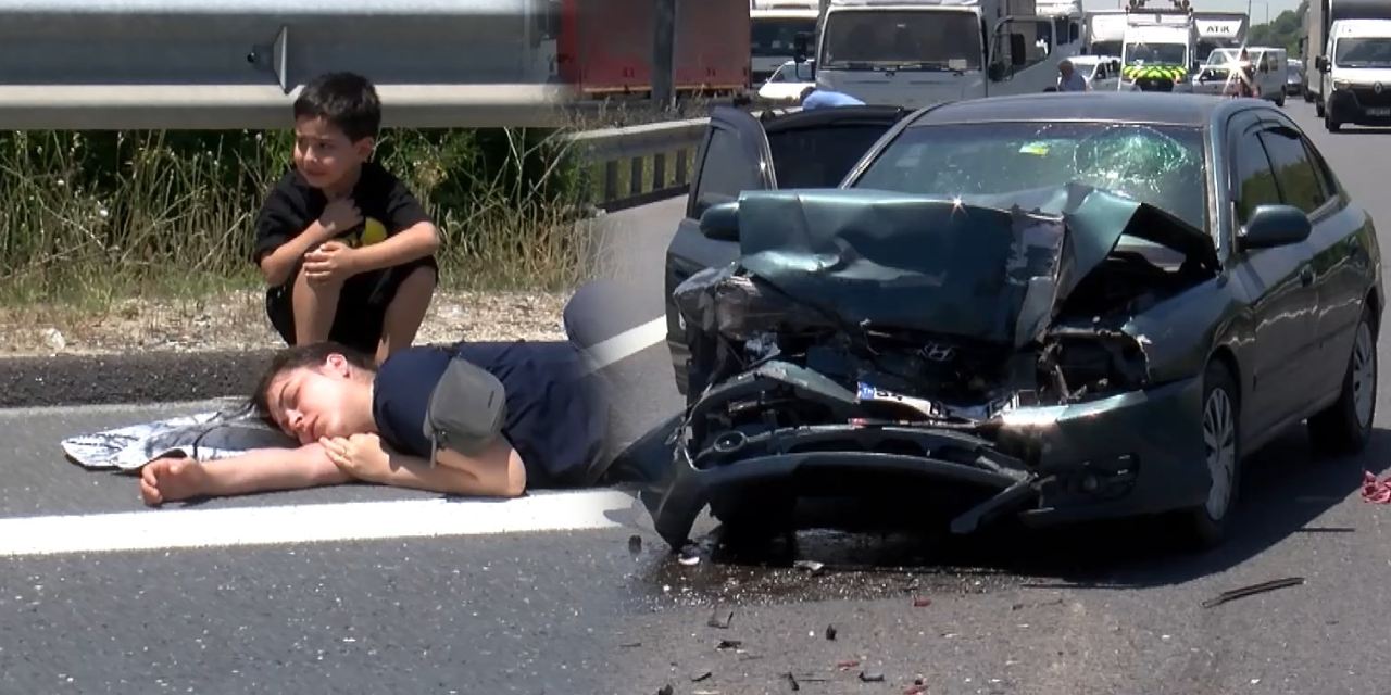 Gözyaşlarıyla başında bekledi...  Ambulans gelene kadar annesinin başından ayrılmadı