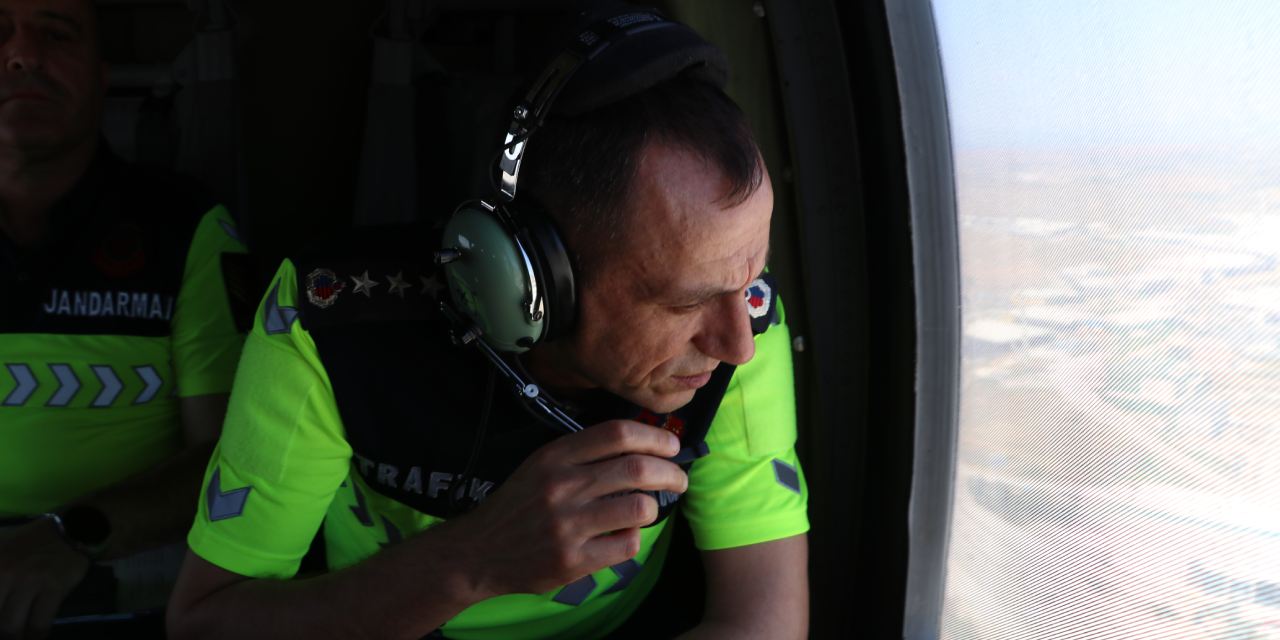 Havadan da trafik denetim başladı