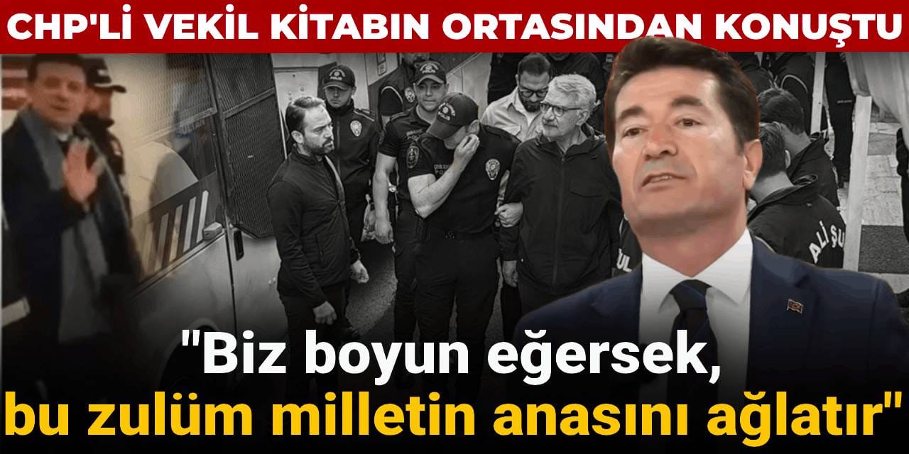 'Biz boyun eğersek bu zulüm milletin anasını ağlatır' CHP'li Ahmet Kaya kitabın ortasından konuştu