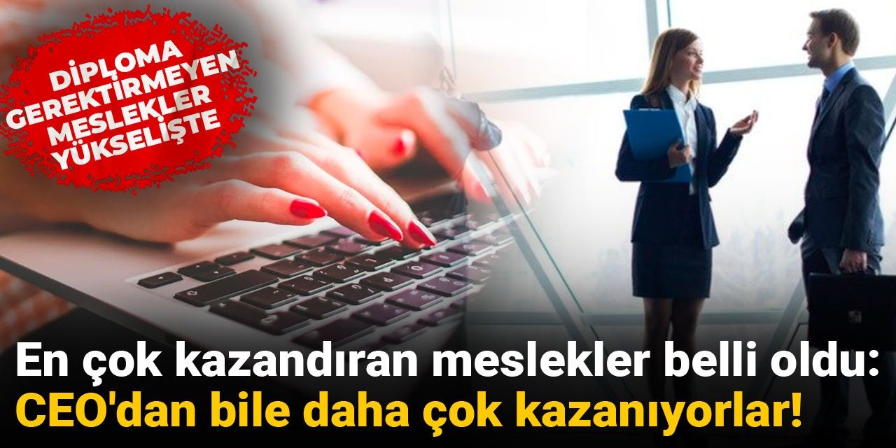 En çok kazandıran meslekler belli oldu: İşte CEO'dan bile daha çok kazandıran o meslek!