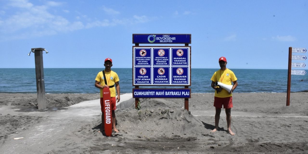 Ordu'nun mavi bayraklı plajlarında sezon hazırlıkları tamamlandı