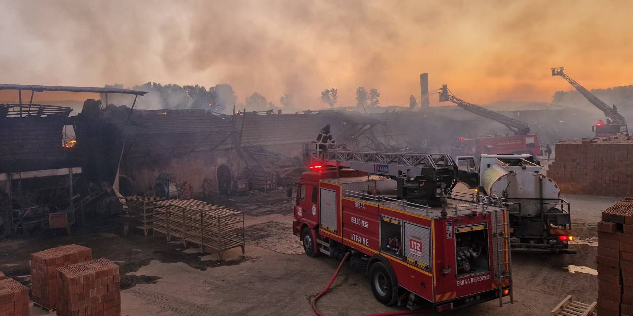 Tuğla fabrikasında yangın! Belediye Başkanı açıklama yaptı