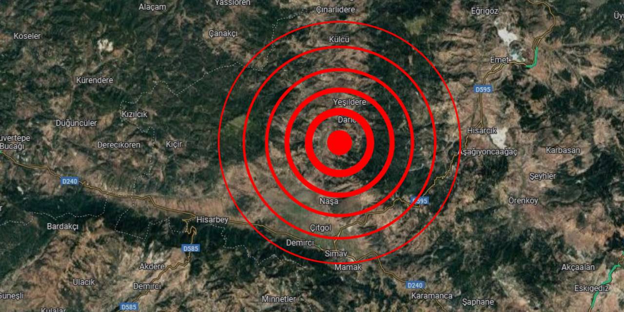 Son dakika | Kütahya'da 3.6 büyüklüğünde deprem