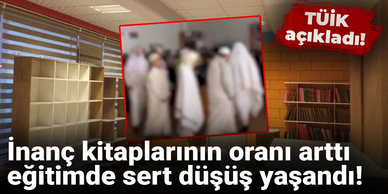 TÜİK açıkladı: İnanç kitaplarının oranı arttı, eğitimde sert düşüş yaşandı!
