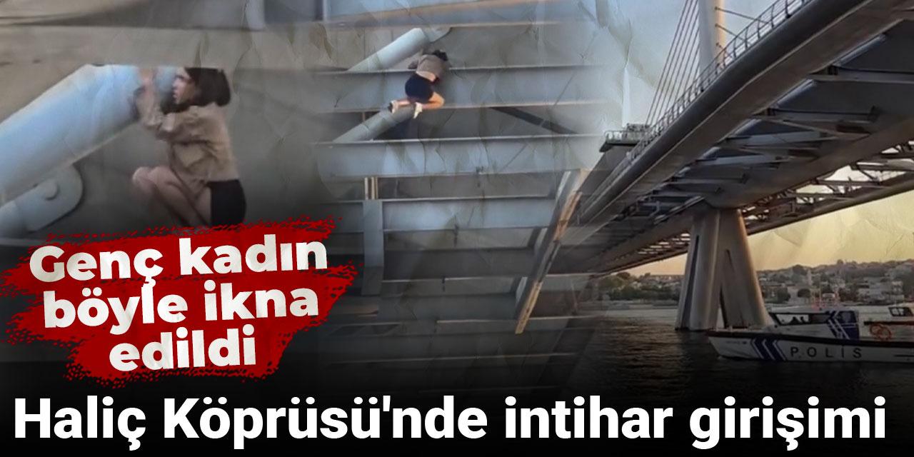 Haliç Köprüsü'nde intihar girişimi: Genç kadın böyle ikna edildi