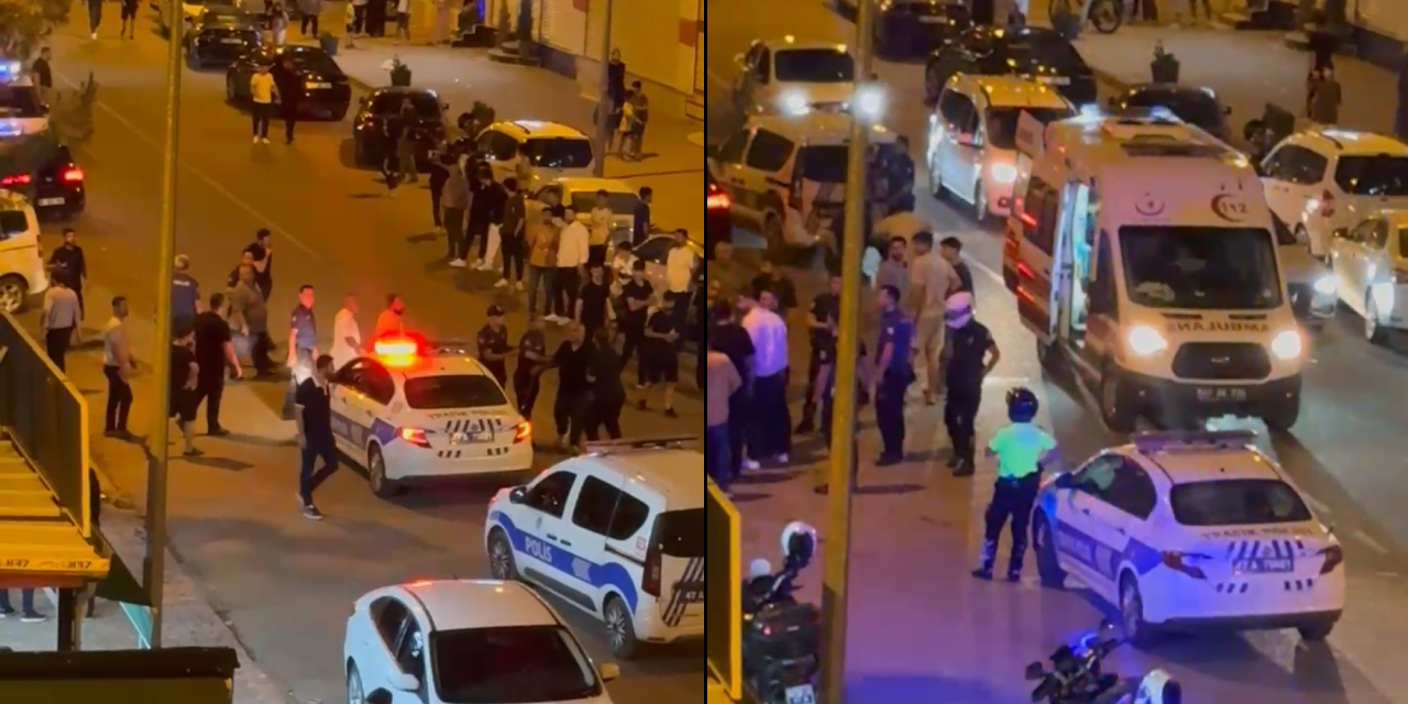 Gece vakti sokak ortasında birbirlerine girdiler: 1 yaralı