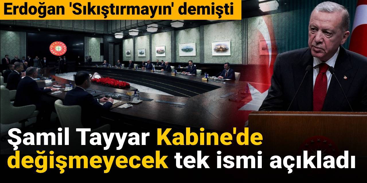 Şamil Tayyar Kabine'de değişmeyecek tek ismi açıkladı: Erdoğan 'Sıkıştırmayın' demişti