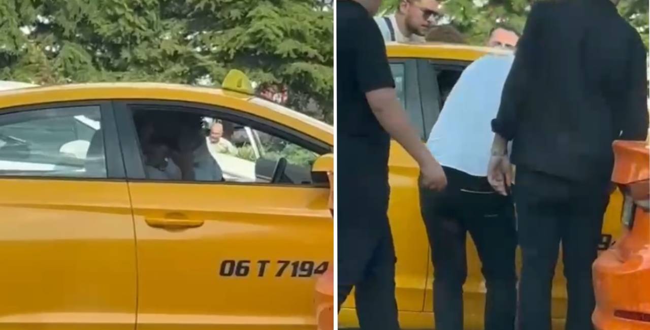 Trafikte yolcu terörü! Taksiciyi yumruk yağmuruna tuttu