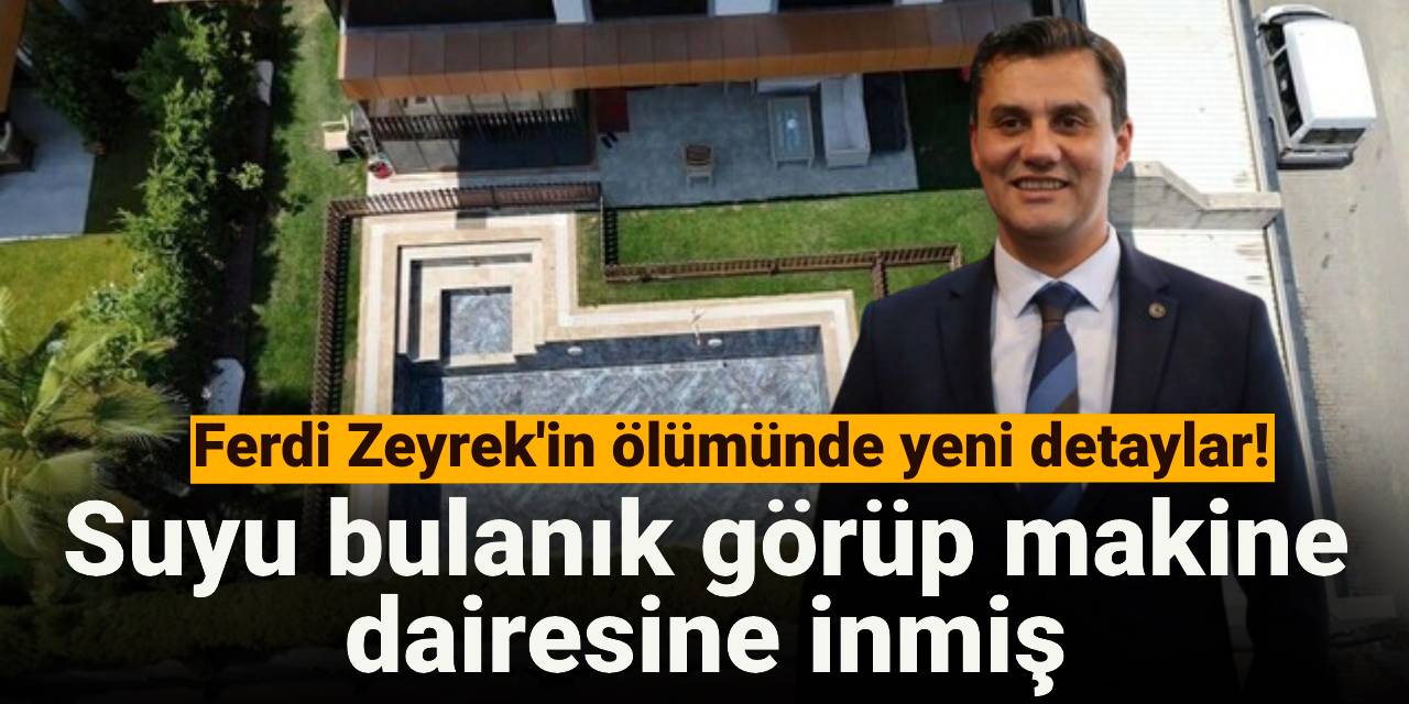 Ferdi Zeyrek'in ölümünde yeni detaylar! Suyu bulanık görüp makine dairesine inmiş