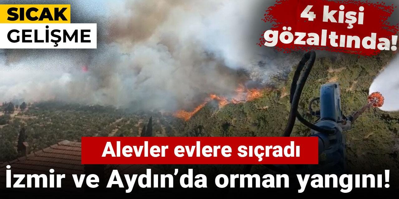 İzmir ve Aydın’da orman yangını! Alevlere müdahale sürüyor