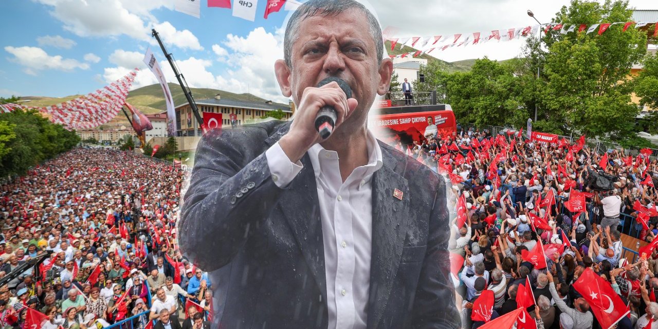 CHP'nin Bayburt'ta tarihi mitingi: Yağmur altında on binler ayrılmadı