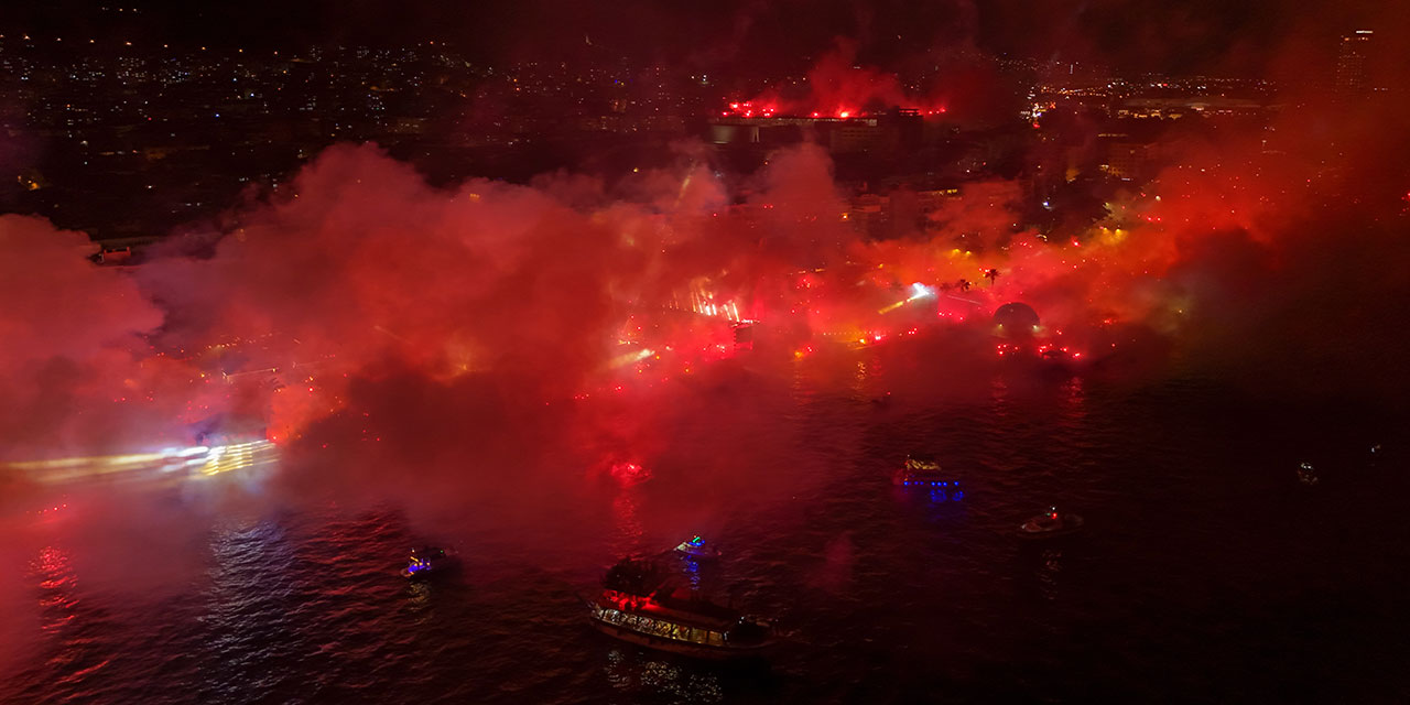 Göztepe geceyi aydınlattı