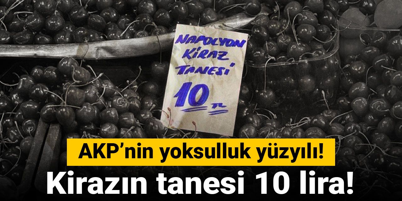 AKP’nin yoksulluk yüzyılı! Kirazın tanesi 10 lira