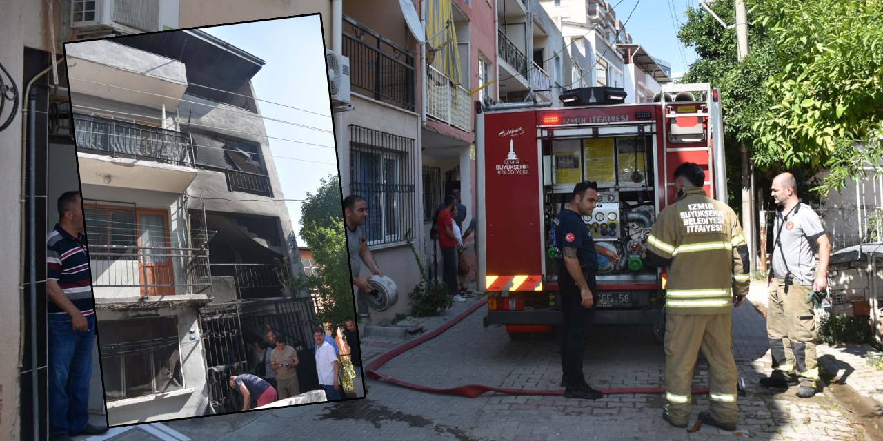 Apartmanda çıkan yangında mahsur kalan çocuk kurtartıldı!