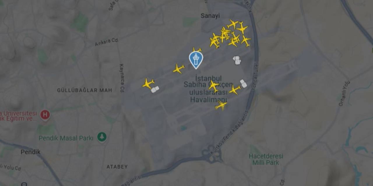 Sabiha Gökçen Havalimanı'na iniş yapan uçağa lazer tutuldu!