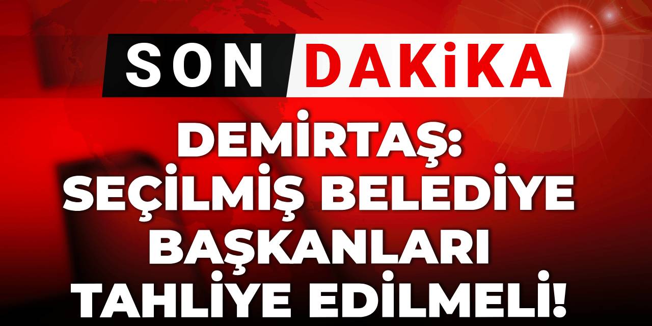 Son dakika | Demirtaş: Seçilmiş belediye başkanları tahliye edilmeli
