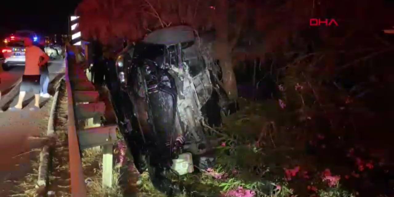 Hurdaya dönen otomobilden sapasağlam çıktı