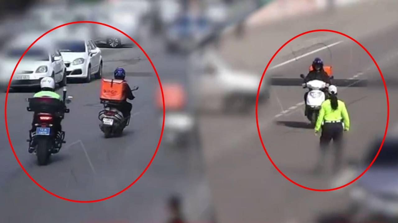 Dur ihtarına uymadı! Ehliyetsiz sürücüye rekor ceza kesildi