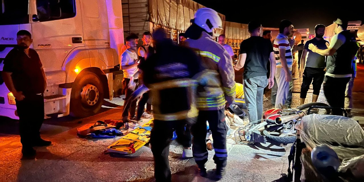 Mardin'de TIR ve motosiklet çarpıştı: 1 ölü 1 ağır yaralı