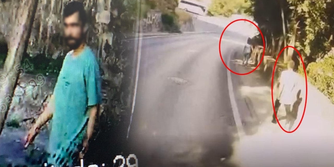 Yolda yürüyen genç kadına dehşeti yaşattı! Güpegüdüz boğazına bıçak dayadı