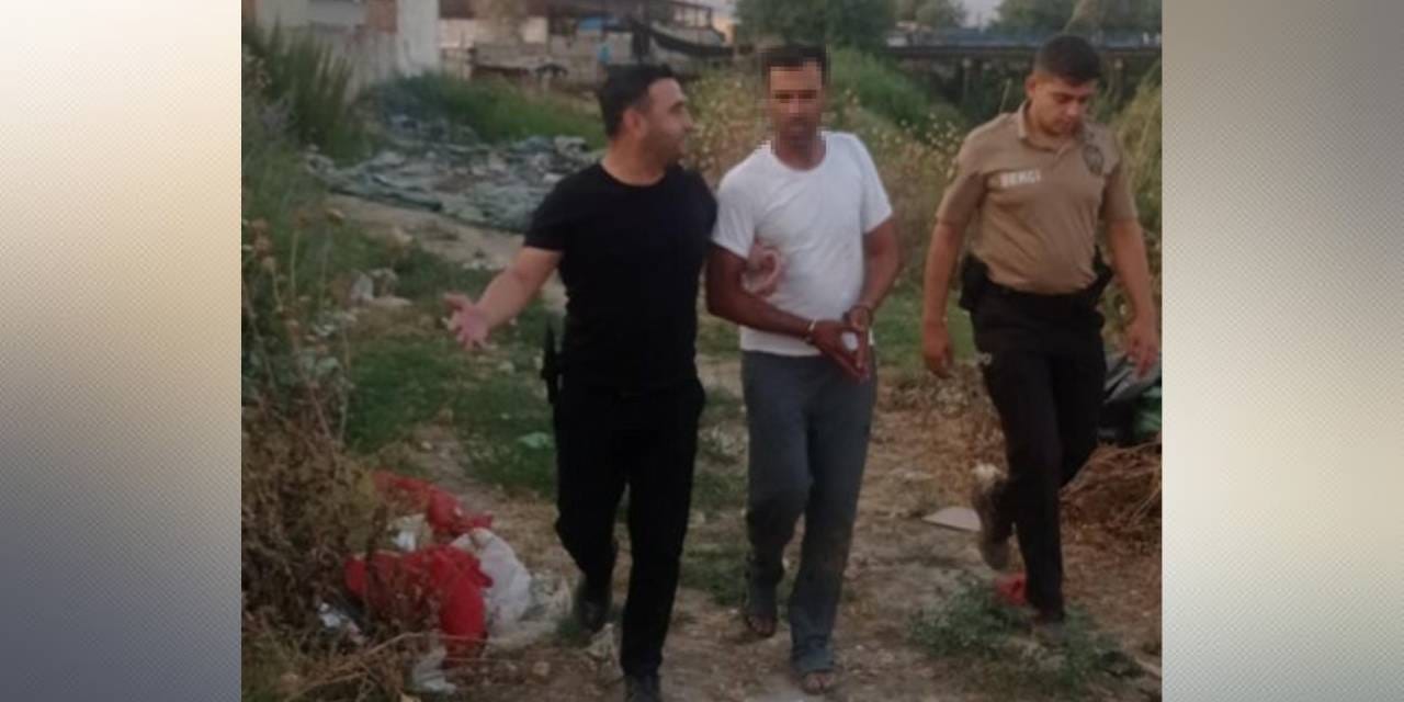 Aydın'da polisten kaçarken derede yakalandı