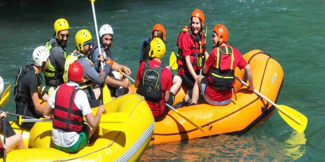Munzur Çayında rafting heyacanı