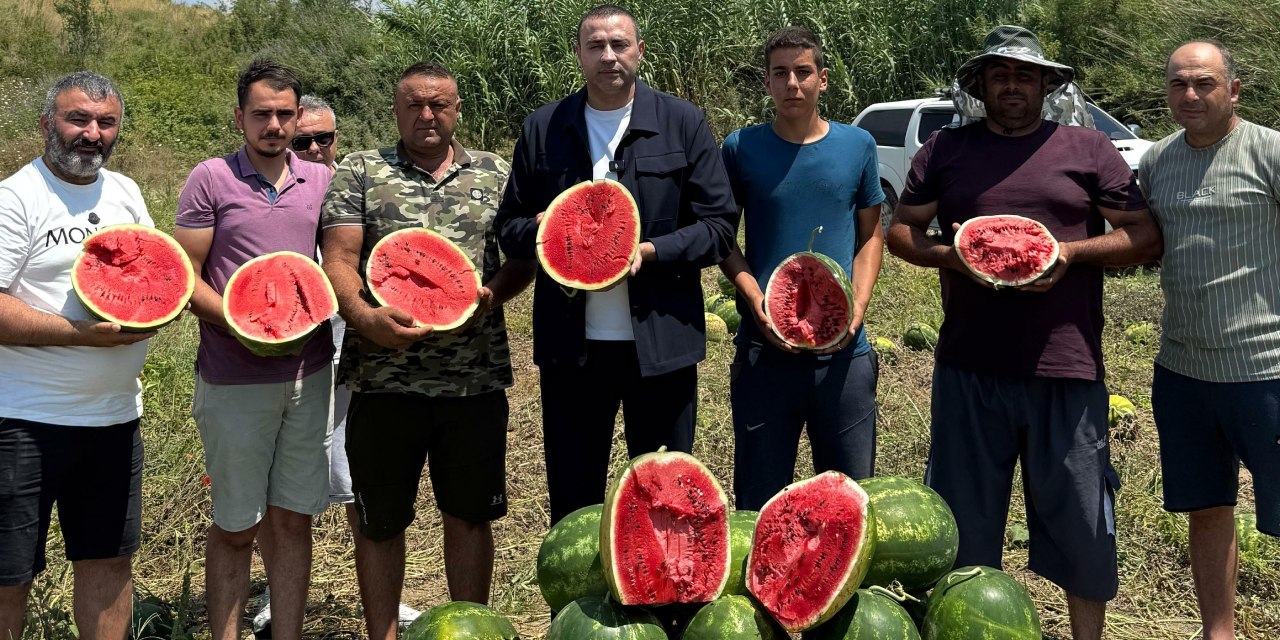 Karpuzu ortadan ikiye yardı Tarım Bakanı'na seslendi! "Koltuğunda oturma, tarla gez"