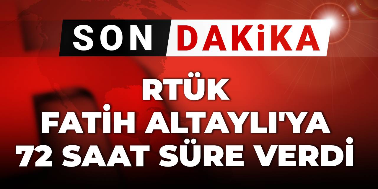 Son dakika... RTÜK Fatih Altaylı'ya 72 saat süre verdi