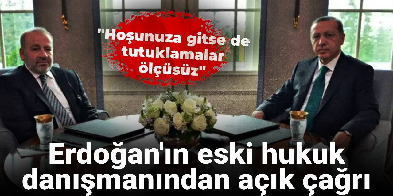 Erdoğan'ın eski hukuk danışmanından açık çağrı: Hoşunuza gitse de tutuklamalar ölçüsüz
