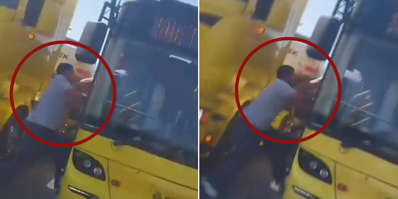 Yol verme kavgasında otobüs şoförüne yumruklu saldırı