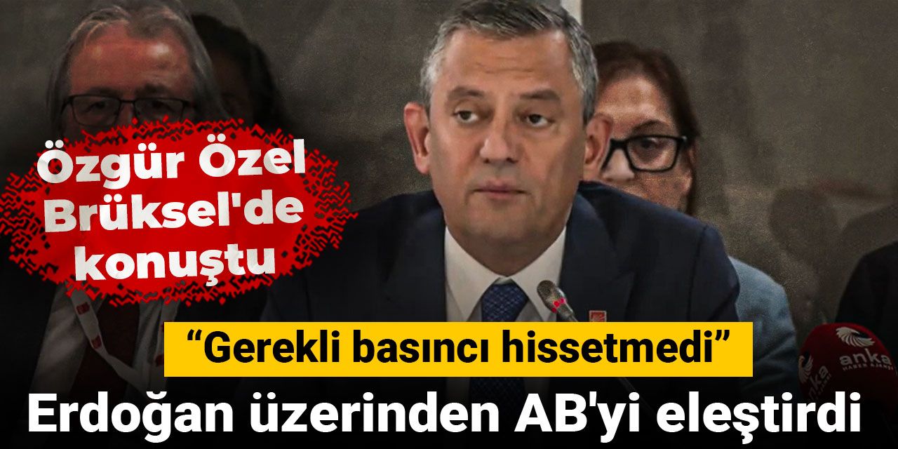 Özgür Özel Brüksel'de: Türkiye'de demokrasi ve adalet ağır bir saldırı altında
