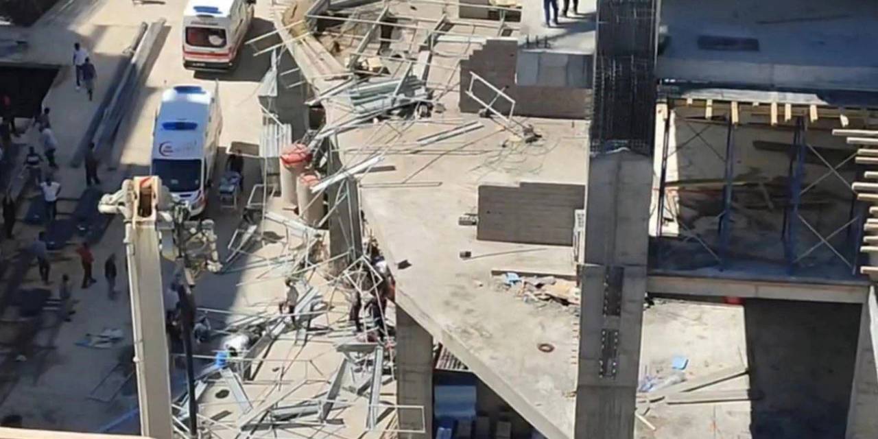 Elazığ'da inşaatta iskele çöktü: 1’i ağır 2 yaralı