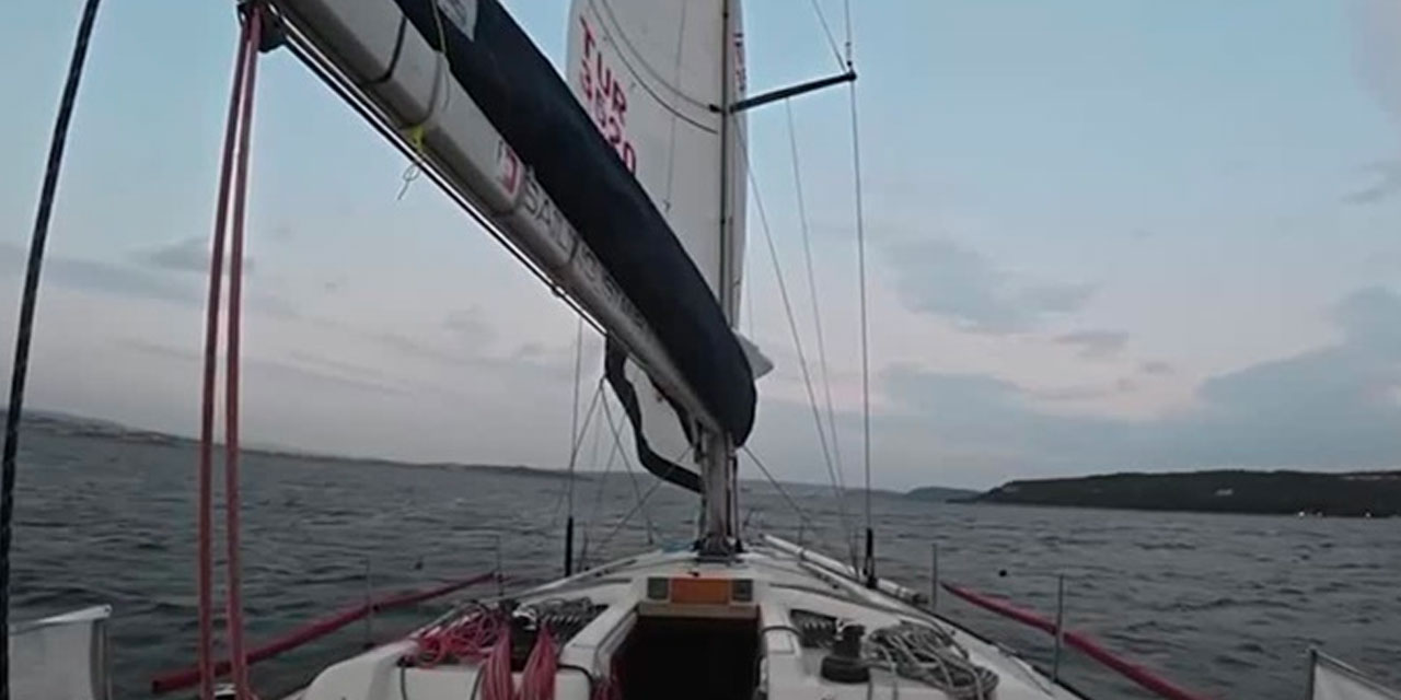 Türkiye rekoru için 8. gününde Çanakkale'ye geldi