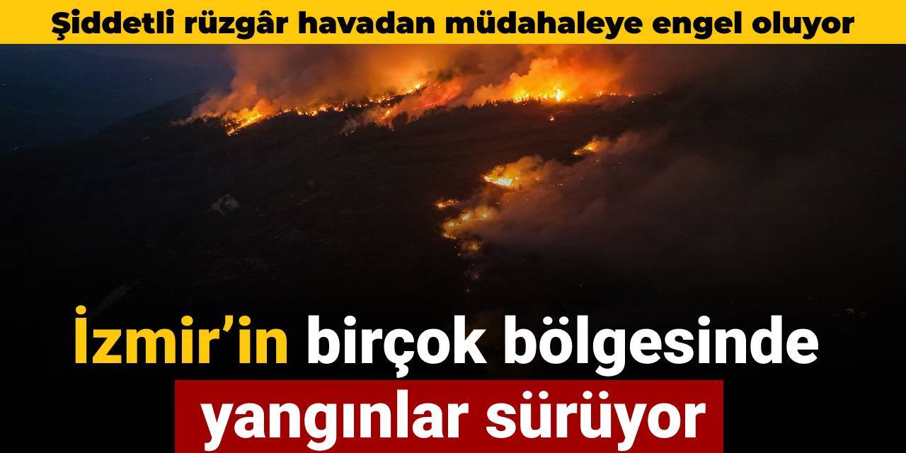 İzmir'de birçok nokta alevlere teslim! Gaziemir'de bazı otoyollar kapatıldı
