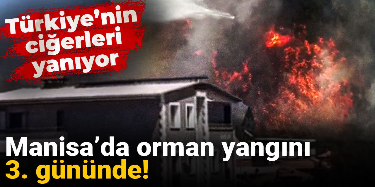 Manisa’da orman yangını 3. gününde! Türkiye’nin ciğerleri yanıyor