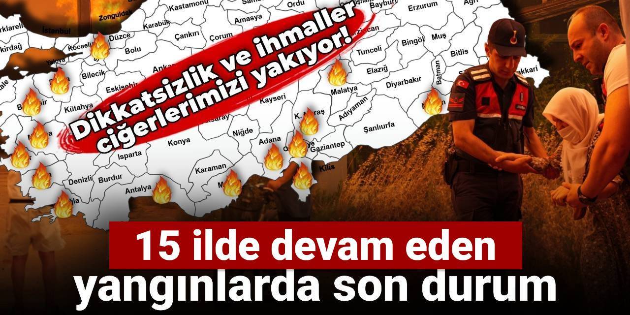 Aynı gün 15 ilde orman yangını: Dikkatsizlikler felakete yol açıyor! İşte son durum