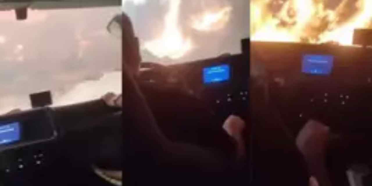 Hatay'da itfaiye aracı alevlerin arasında kaldı!