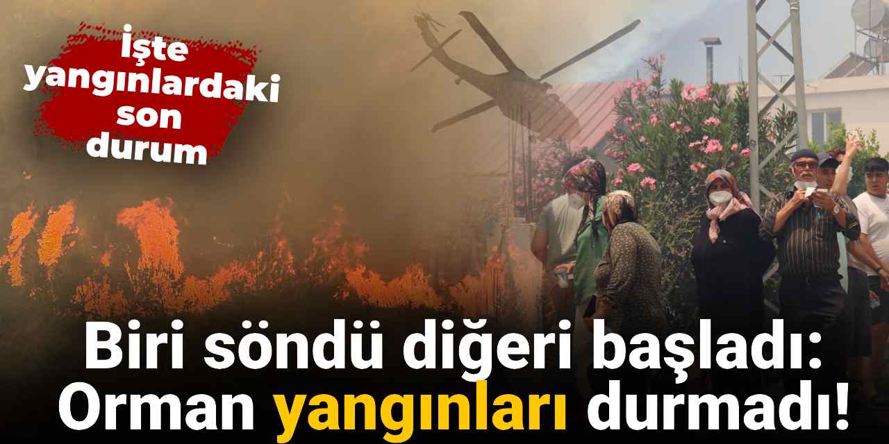 Biri söndü diğeri başladı! Türkiye'nin dört bir yanında orman yangınları sürüyor