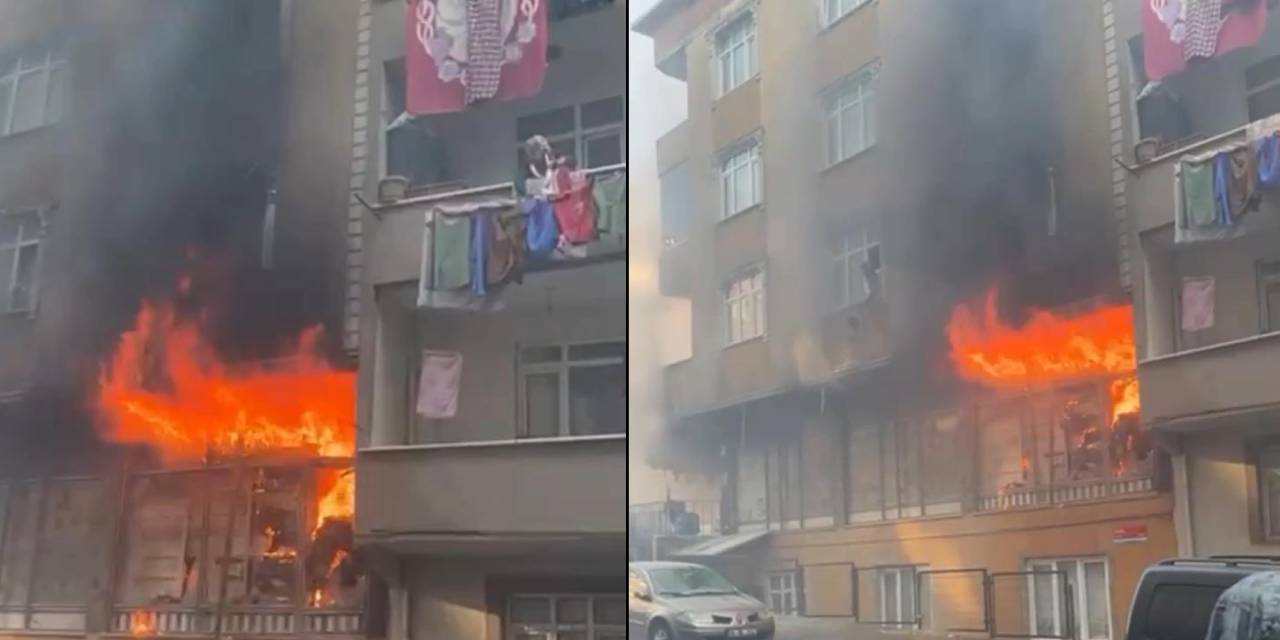 Sultangazi'de korkutan yangın! Dükkanda başlayıp dairelere ulaştı