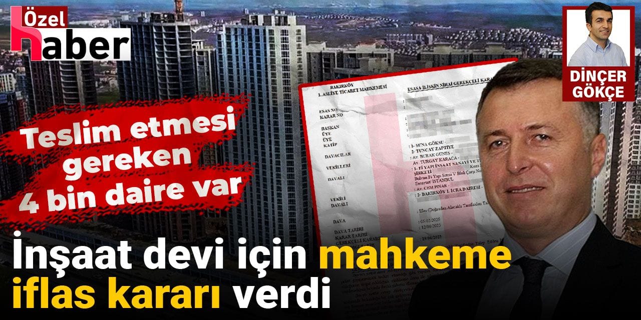 Teslim etmesi gereken binlerce dairesi olan Fi Yapı için iflas kararı çıktı
