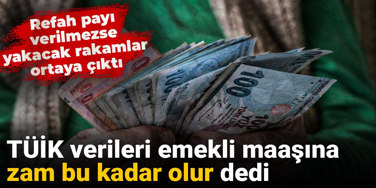 TÜİK verileri emekli maaşına zam bu kadar olur dedi: Refah payı verilmezse yakacak rakamlar ortaya çıktı