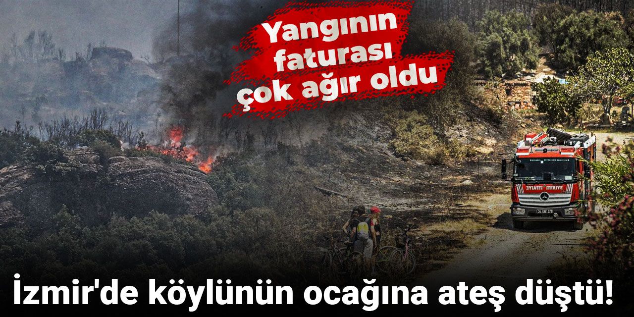 İzmir'de köylünün ocağına ateş düştü! Yangının faturası çok ağır oldu