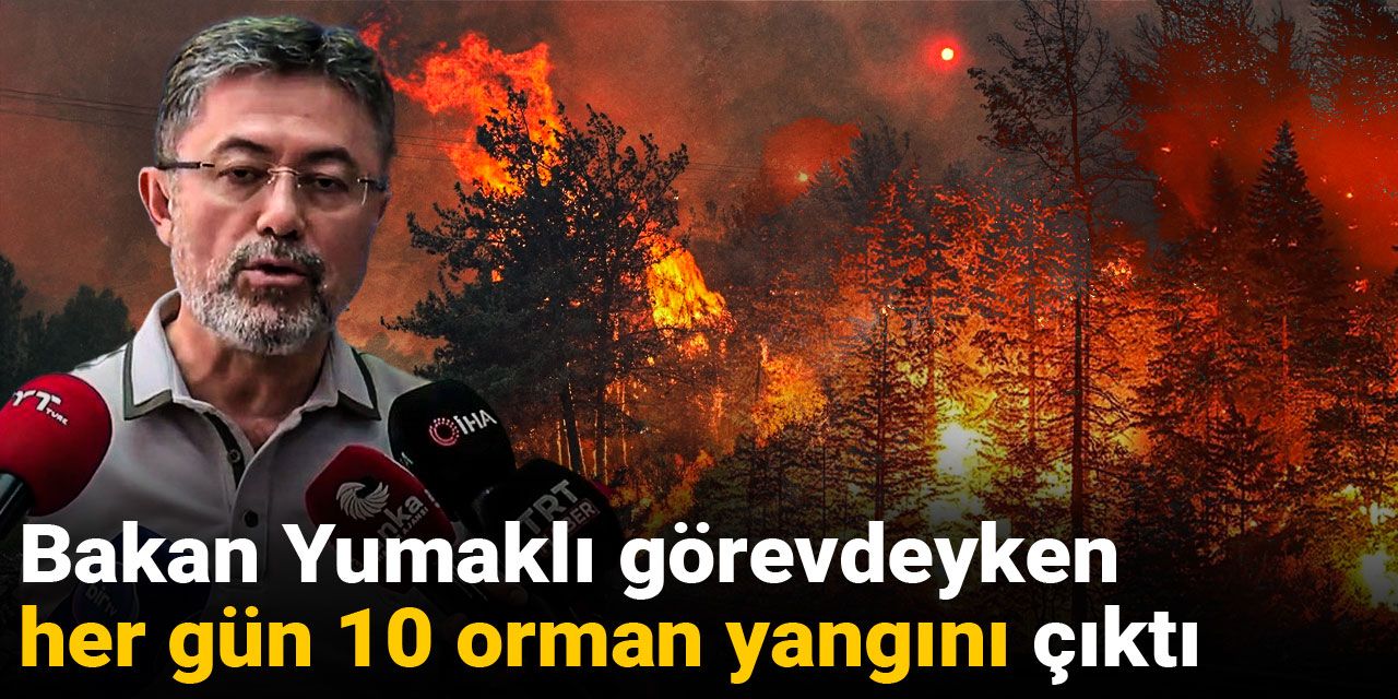 Bakan Yumaklı görevdeyken her gün 10 orman yangını çıktı