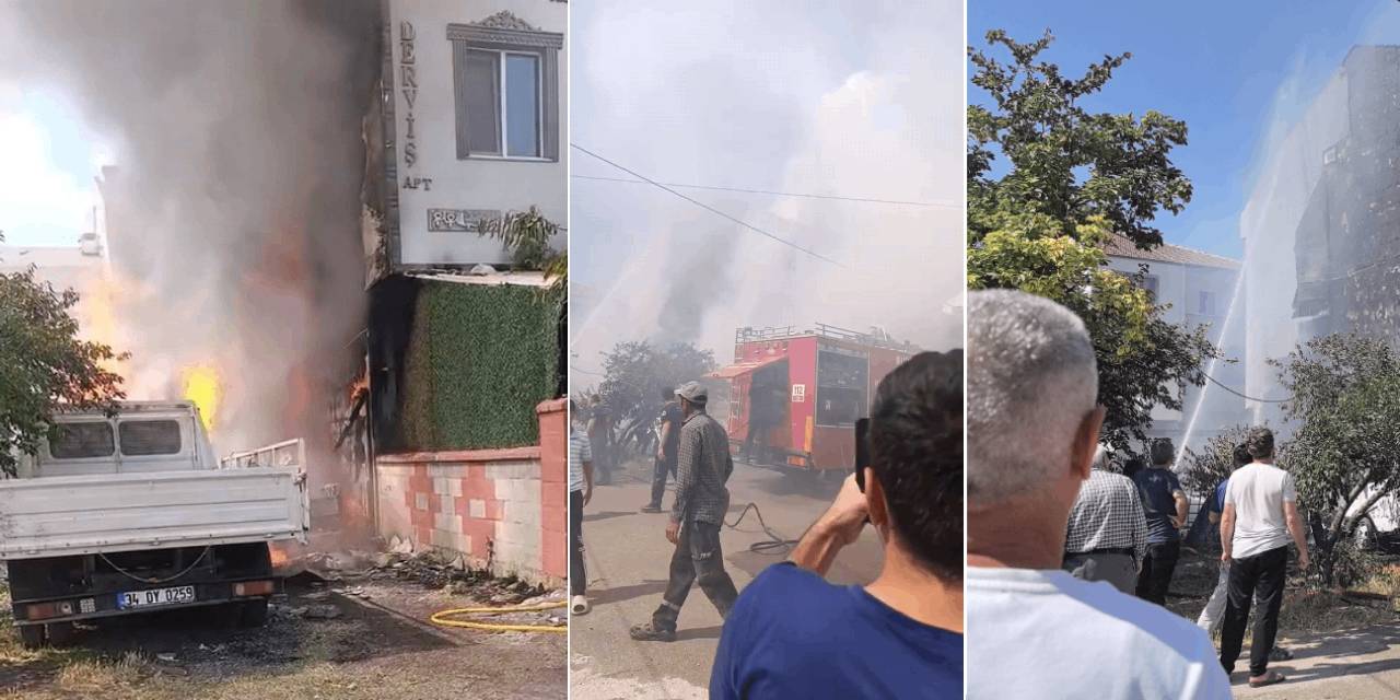 Rüzgarın etkisiyle büyüyen odunluk yangını çevreye zarar verdi